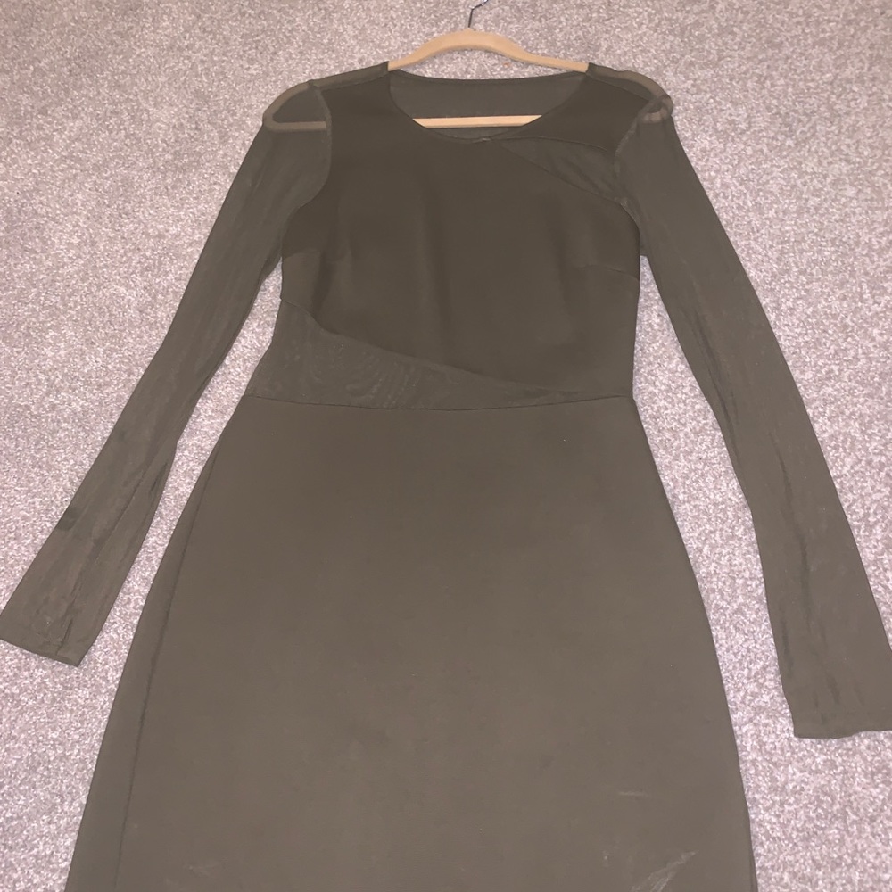 Green mesh dress